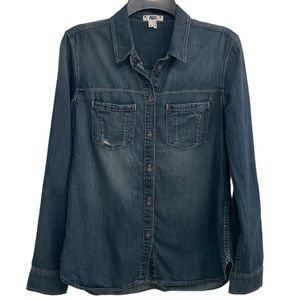 PAIGE EUC Button Down Denim Shirt Sz S